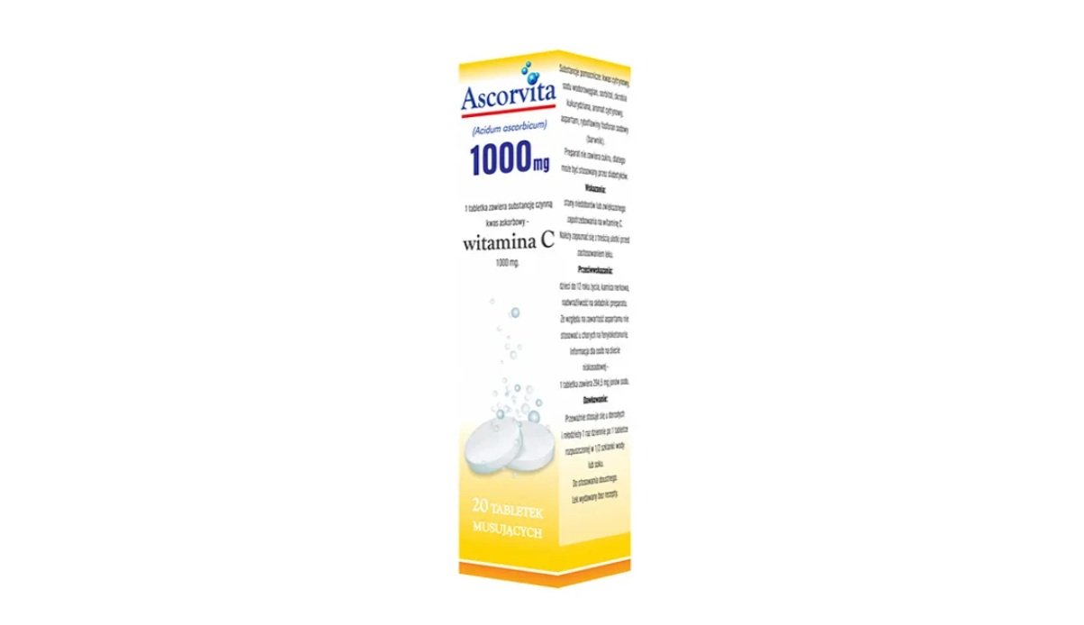 Ascorvita 1000 mg, 20 tabletek musujących