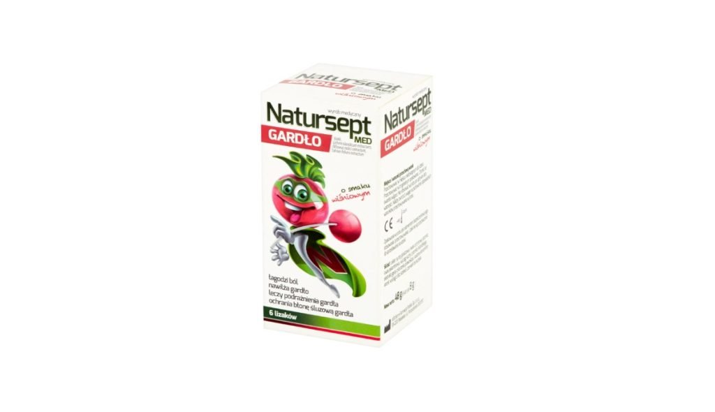 Natursept Med Gardło, lizaki, smak wiśniowy, 6 sztuk
