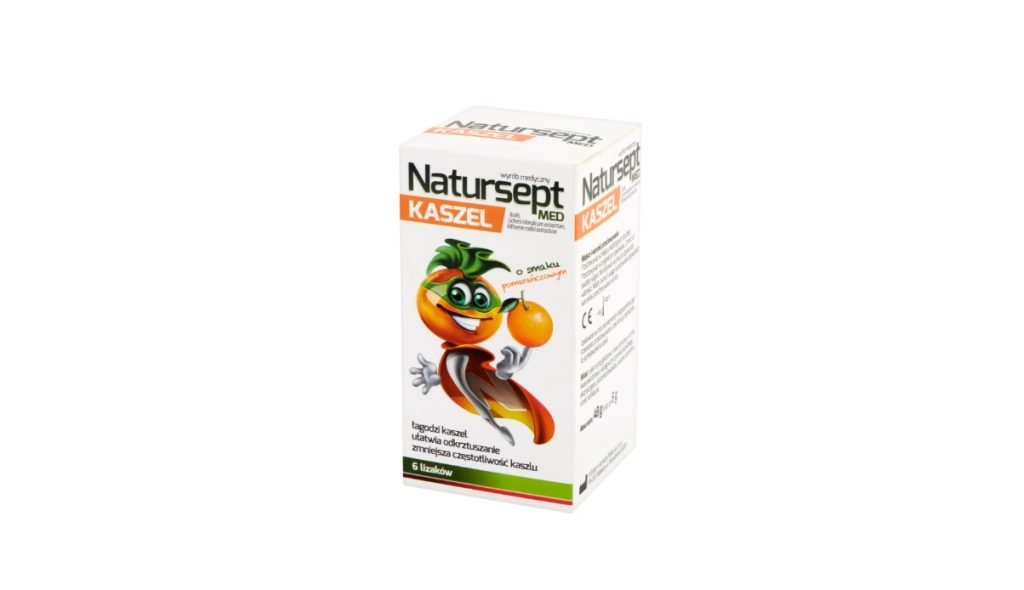 Natursept Med Kaszel, lizaki powyżej 3 roku, smak pomarańczowy, 6 sztuk