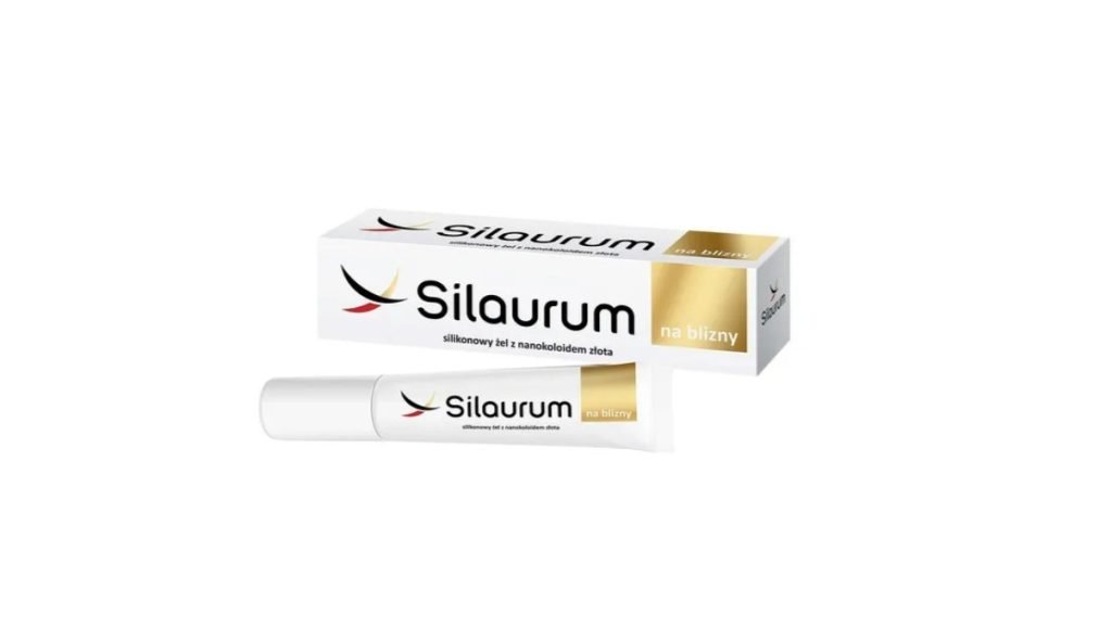 Silaurum na blizny, silikonowy żel na blizny z nanokoloidem złota, 15 ml