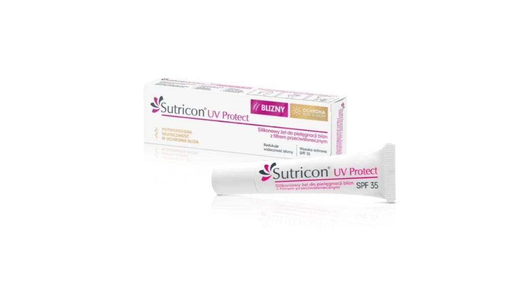 Sutricon UV Protect, silikonowy żel do pielęgnacji blizn z filtrem przeciwsłonecznym SPF 35, 15 ml