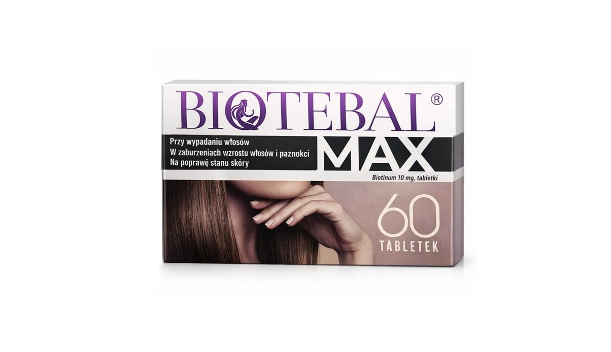 Biotebal Max 10 mg, 60 tabletek zdrowe włosy