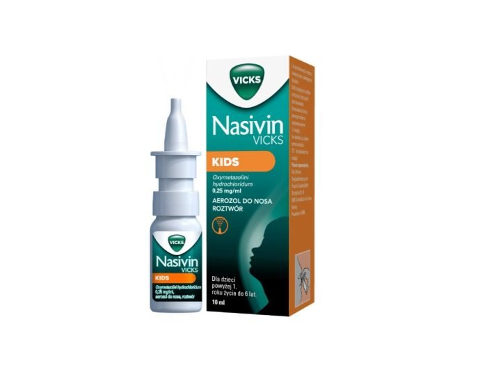 Nasivin Vicks Kids 0,25 mg/ml, aerozol do nosa, dla dzieci od 1 do 6 lat, 10 ml