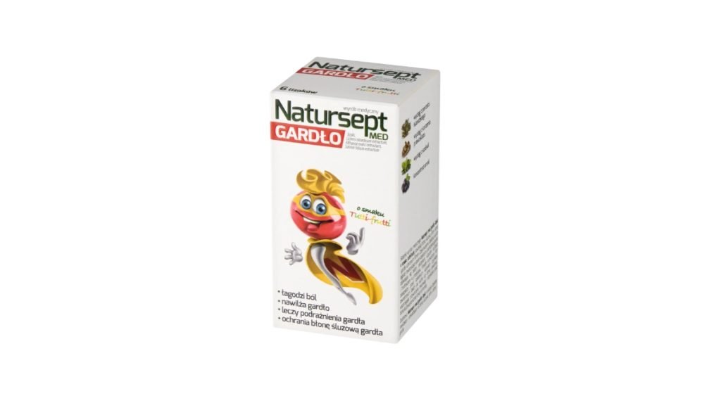 Natursept Med Gardło lizaki, powyżej 3 lat smak tutti frutti 6 sztuk