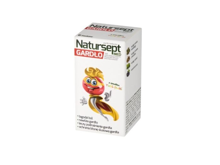 Natursept Med Gardło lizaki, powyżej 3 lat smak tutti frutti 6 sztuk