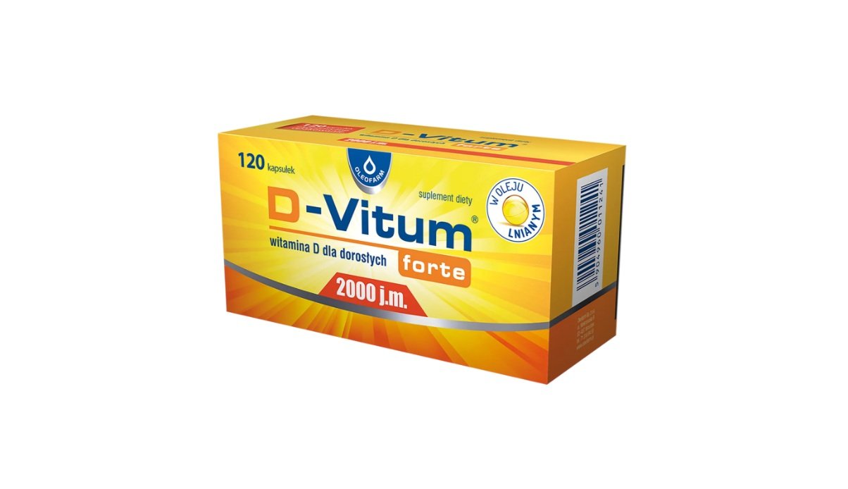 D-Vitum Forte 2000 j.m, 120 kapsułek