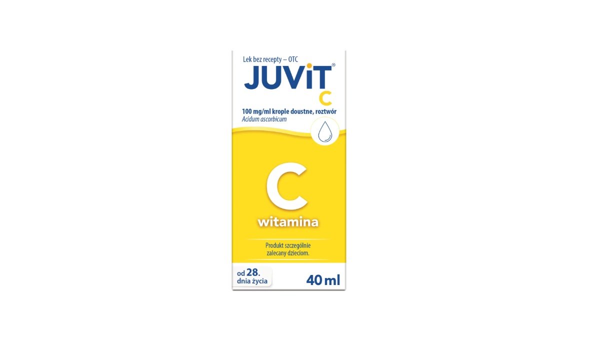 Juvit C 100 mg/ ml, krople doustne dla dzieci od 28 dnia życia, 40 ml