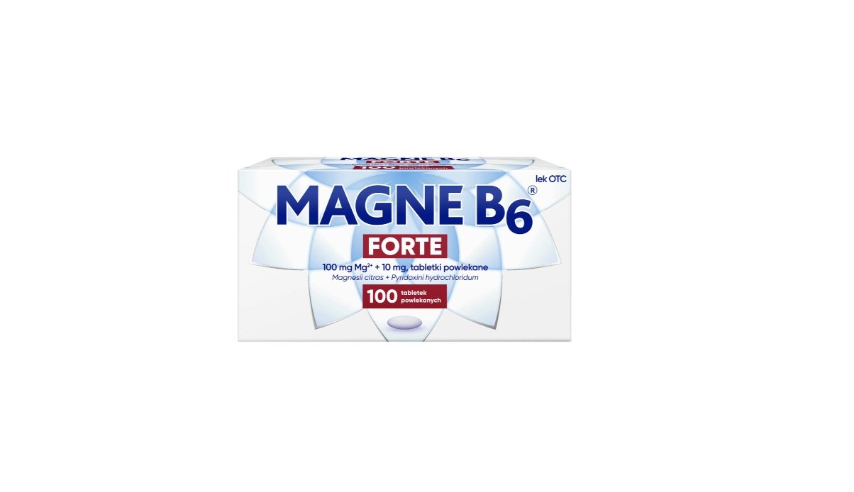 Magne B6 Forte 100 mg + 10 mg, 100 tabletek powlekanych