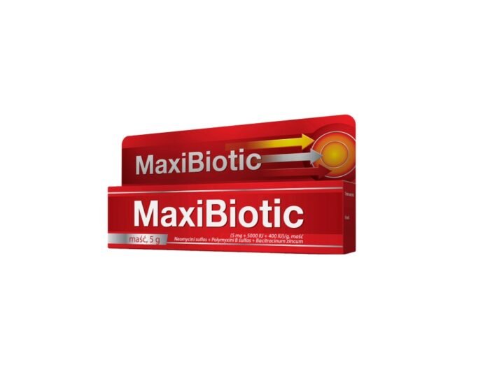 Maxibiotic (5 mg + 5000 UI + 400 UI)/ g, maść, 5 g