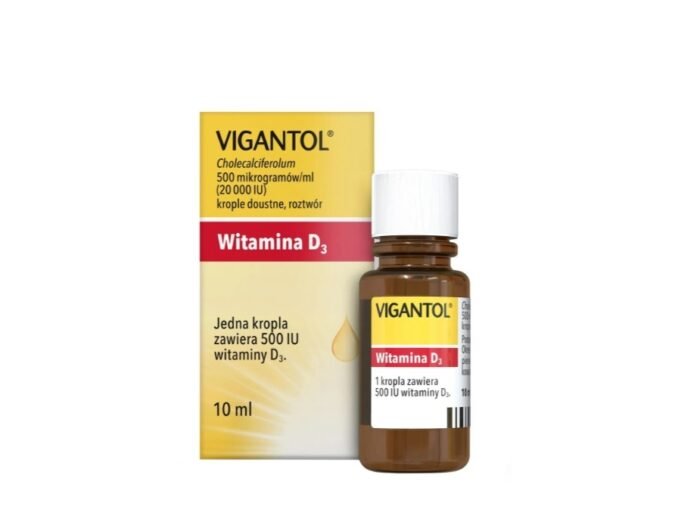 Vigantol 20 000IU, krople doustne, roztwór, 10 ml